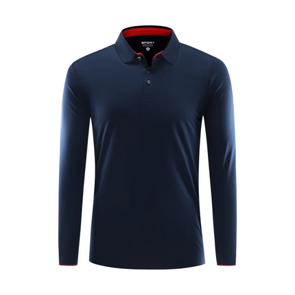 Fashion Long Sleeve Quick-drying Sports Polo Shirt Custom Logo Print Embroidery Breathable Summer Men And Women Tops S-6XL 2025
