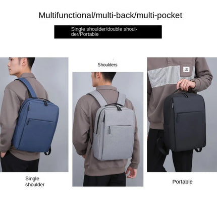 Trendy Men's Minimalist Backpack Versatile Backpack Large Capacity School Student Backpack Rucksack Computer Travel Bag Unisex