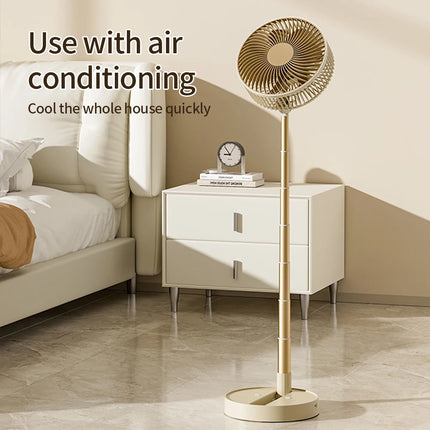 USB Foldable Portable Fan with 8inch 4 Speeds ＆ Timing, Battery Operated Mini Floor Fan for Bedroom, Indoor or Outdoor,Table Fan