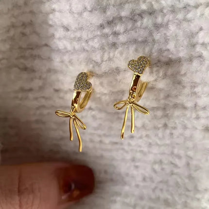 VENTFILLE 925 Sterling Silver Bow Knot Ear Clip for Women Girl Ribbon Design Ballet Style Sweet Jewelry Gift Dropshipping