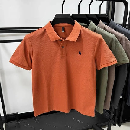 100% pure cotton fashionable personalized men's classic pony embroidered comfortable polo shirt summer new casual short sleeve