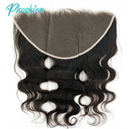 Phashion 26 28 30 Inch 13x6 Lace Frontal only Straight Pre Plucked Swiss Transparent Full Front Body Wave 100% Remy Human Hair