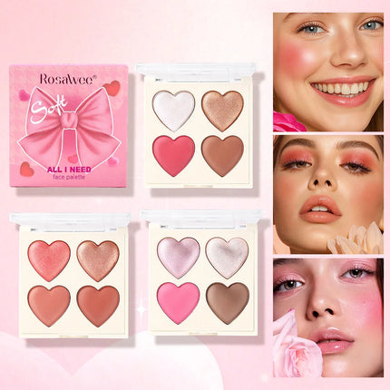 Baked blush facial makeup, high impact color, light and smooth, for Natural Finish -buildable color， contour and highlight the f