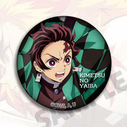 Demon Slayer Mugen Train Anime Badge Bag Charm Accessory Kyojuro Rengoku Akaza Enmu Pin Brooch Collection Gift for Fans Cosplay