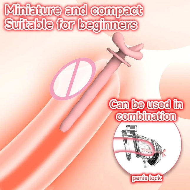 Silicone Urethral Rod Penile Glans Plug Prostate Stimulation Penile Dilator Dick Enhancement  Abstinence Sex Toy for Adult Men