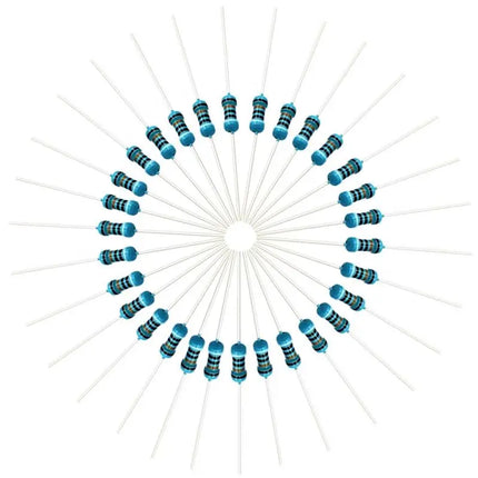 100pcs 1/4W Resistance 0.1R~2.2M 1% Metal Film Resistor Series 0.25W 1R 10R 47R 100R 220R 470R 1K 2.2K 10K 22K 100K 220K 1M ohm