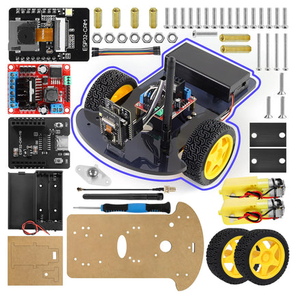 Keyestudio ESP32-CAM 2WD&4WD Monitoring Cars For Arduino ESP32 With WIFI Network Live Video C Programming Camera Robot Car Kit