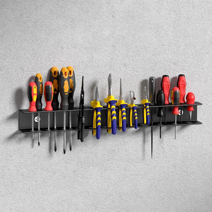 Screwdriver Plier Storage Rack Metal Heavy Duty Wall Mounted Tools Organizer for Garage Workshop Multifunctional Tool Management
