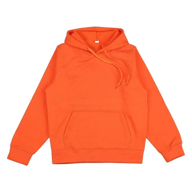 2025 Autumn and Winter New Unisex Fashion Fashion Fashion Brand Casual Hooded Sweater Sports Jogging Solid Color Loose Pullover
