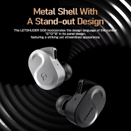 Letshuoer S08 Fourth Generation in Ear Monitor, Dual-coil 13mm Planar Magnetic Driver HiFi Wired in Ear Earphones IEM