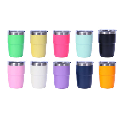 Stainless Steel Small Coffee Vacuum Flask 6/8oz Portable Thermos Water Bottle Car Travel Mug with Lid