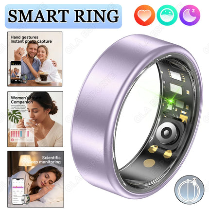 New Blood Pressure Sleep Health Monitor Smart Ring Sport Remote Camera smartring IP68 Waterproof Care for family Rings Men Women