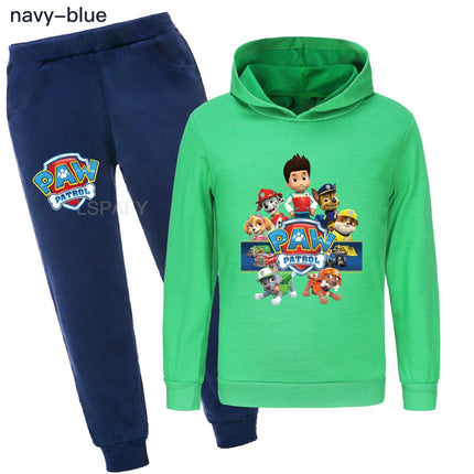 2-10Y Paw Patrol Boy Girl 2PCS Clothes Set Cartoon print Long Sleeve Hoodie+Pants Toddler Boy Cute Spring&Autumn Outfit