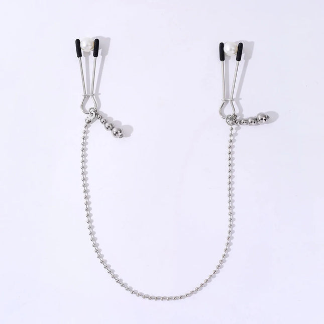 Gourd Pendant Nipple Clips Beaded Chain Clitoral Clamps Stainless Steel Material SM Fetish Sexy Accessories Fetishism Sex Toys