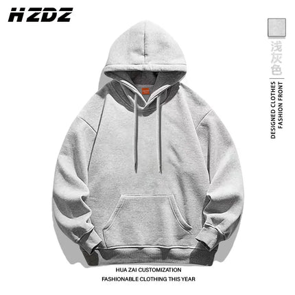 Solid-color Men Women Pullover Hoodie Outdoor Street Casual Fashion Sport Loose Versatile Comfort Autumn Winter Sweatshirt Top
