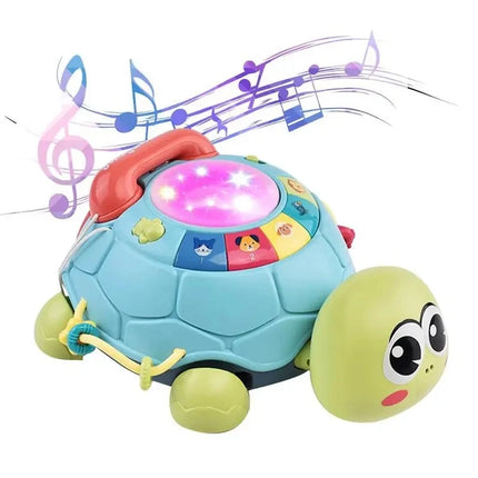 Multifunctional Crawling Turtle Telephone Baby Toy Puzzle Early Education Story Machine Musical Toy 6 Months Infant Baby Gifts