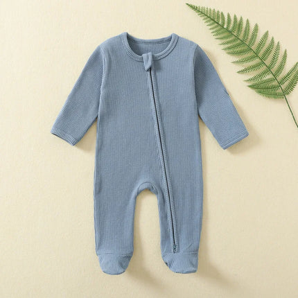 100% Cotton Buy More to Save Shipping Newborn Baby Rompers One-pieces Sleepers Jumpsuits Zipper Waffle Grows Ropa Bebe Growings