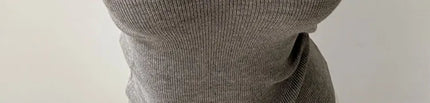 Korean Sle Knitted Vest Women's Base Layer Tank Top Svel f High Collar Spring Autumn Winter Inner And Outer Wear
