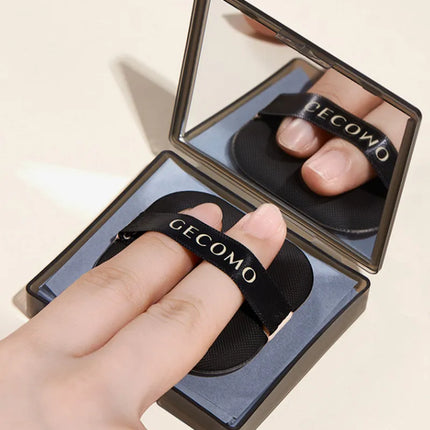 100 Sheets Bamboo Charcoal Oil Absorbing Paper Portable Powder Puff Mirror Facial Refreshing Oil Control Makeup Setting Sponge
