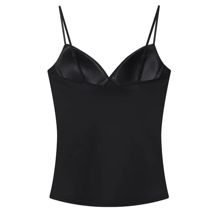 HXAO Sleeveless Slip Top Women Corset Crop Tops Woman Party Bustier Gray Brown Black Top Female Backless Sexy Camisole Bra Top