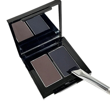 2 Color Eyeliner Powder Palette Matte Eyebrow Portable Longlasting Quick Dry Smooth Black Brown Eye Shadow Makeup Cosmetics 7g
