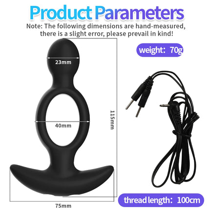 Anal Dilator Expansion Prostate Stimulation Silicone Electric Anal Vibrators Hollow Buttplug for Beginner Easy To Enter Sex Toys