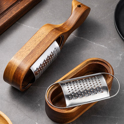 1PC-Stainless steel cheese grater; storage box made of red sandalwood; cheese tool grater; slicer