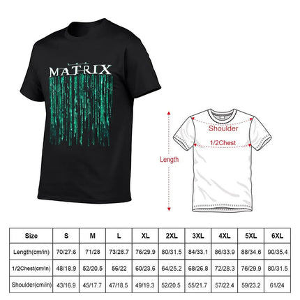The Matrix Movie Code Logo T-Shirt heavyweights summer clothes summer tops funnys mens graphic t-shirts pack