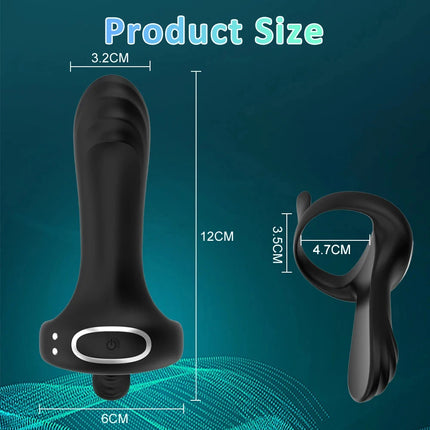Wireless Bluetooth Cockring Vibrator Male Delay Ejaculation Remote Control Penis Sleeve Vaginal Stimulator Sex Toys for Couple