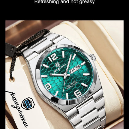 PAAZOMU Sport Luxury Men's Wristwatch High Quality Waterproof Luminous Watch For Men Fashion Date Week Quartz Men's Watches Reloj