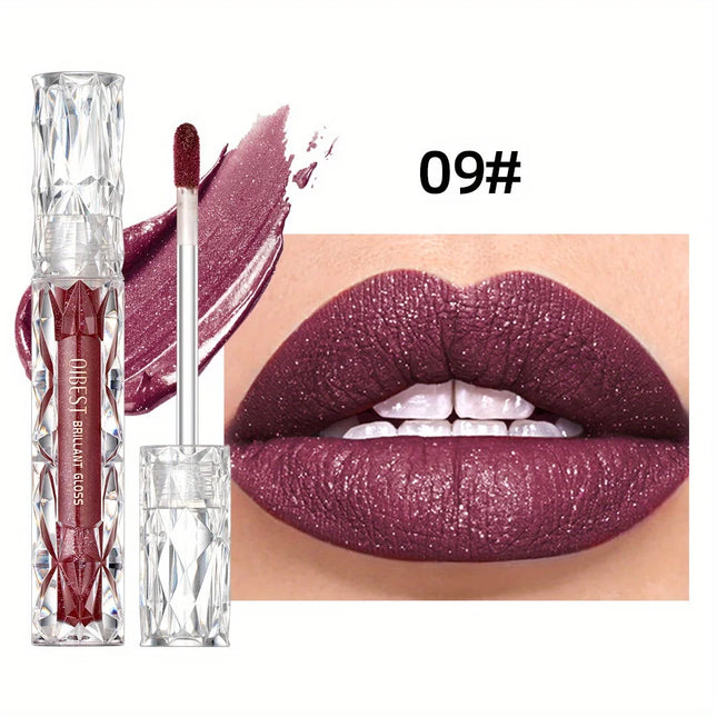 Beauty Purple Glitter Liquid Lipstick - Highly Pigmented Velvet Matte Waterproof Long Lasting Non-Stick Cup