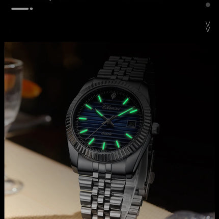 CHENXI 004D Fashion Original Classic Watches for Men Stainless Steel Band Quartz Date Display Male Sport Waterproof Wristwatch