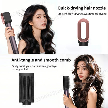 SenCiciMen X19 Hair Styler Curling Iron Hot Air Brush Curling Barrel Hair Dryer Salon Professional Curly Straight Hair Styler