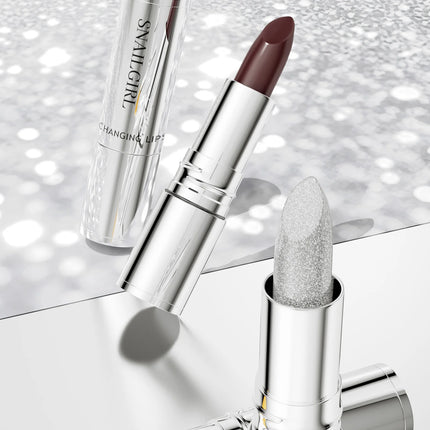 Temperature Color Changing Glitter Lipstick Waterproof Long Lasting Moisturizing Velvet Matte Lip Tint Red Pink Sexy Lips Makeup