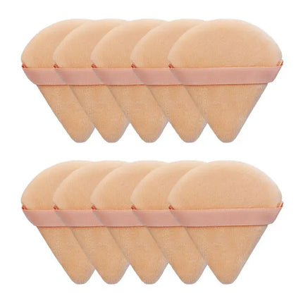 10/20Pcs Triangle Velvet Powder Puff Pizza Flours Mini Face Makeup sponge Cosmetics Washable Lightweight Makeup Tool