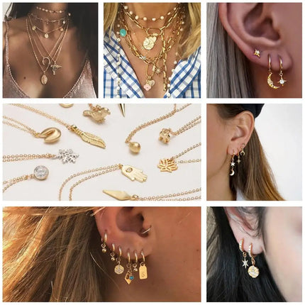 Heart Eye Star Charms for Jewelry Making Supplies Gold Color Angel Evil Blue Eye Pendant Design Diy Charms for Earrings Necklace