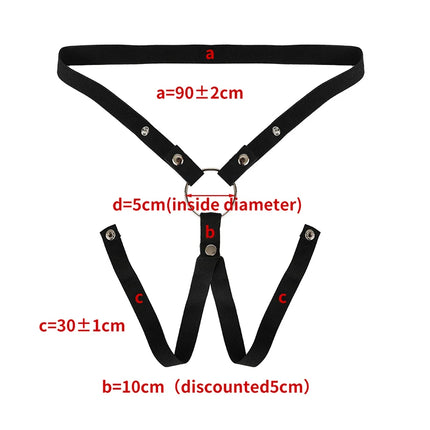 Male Penis Ring Chastity Cage Anti-off Device Elastic Band Auxiliary Belt Adjustable Underwear Rope Scrotum Ring Sissy Sex Toys