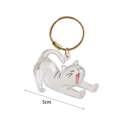 New Transparent Cat Hair Storage Keychain Cute DIY Pet Fur Keepsake Capsule Portable Souvenirs Keychain Pet Lovers