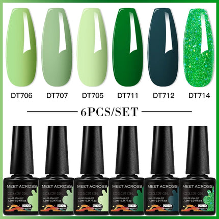 6pc Nail Gel Polish Set DIY Nail Art Semi Permanent UV LED Gel Kit For Nails Decoration Manicure Soak Off Painting Vernis Design