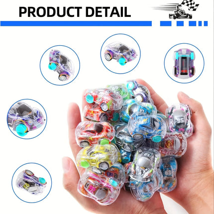 Double layered inertia color printed mini car, random style children's car toys, holiday gifts