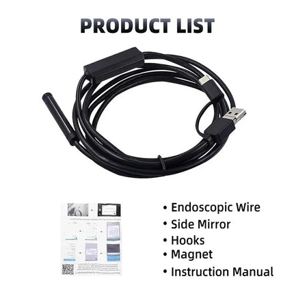 360 Articulating Borescope 1080P 6.0mm 4.3inch LCD Monitor Industrial Inspection Camera With 2 Way Articulation For Automotive