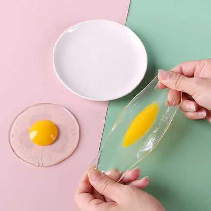 Funky Egg Squishy Ball - Clear Stress Relief Toy for Kids & Adults Anxiety Reducer, Squeeze Splat Sensory Fidget Toys