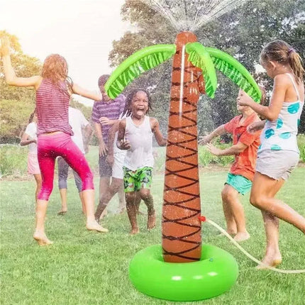 Summer Giant Inflatable Toys Cartoon Coconut Tree Hawaii Beach Swimming Pool Party Spray Sprinkler Inflatable Water Toys