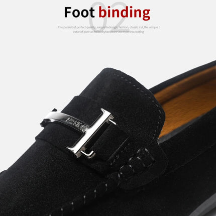 2025 Spring and Autumn driving soybean shoes business casual men's shoes versatile comfortable work shoes black and grey