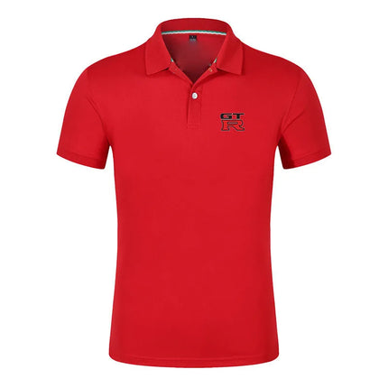 Initial D GTR R35 Print 2026 Men's New Summer Fashion Polo Shirts Comfortable Short Sleeves Harajuku Casual Sport Top