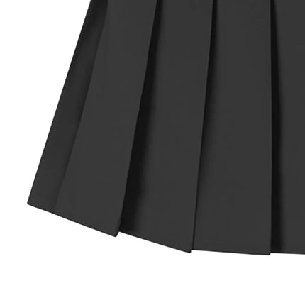 Girls Summer Fashion Korean Preppy Style High Waist A-Line Pleated Skirts in Solid Color with Elastic Waistband for Perfect Fit