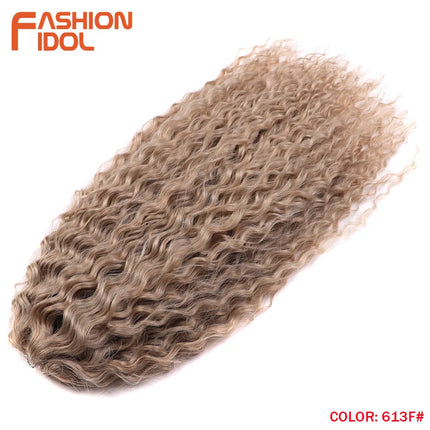 22 inch Curl Hair 300g/3pcs Water Wave Twist Crochet Hair Synthetic Braid Hair Ombre Blonde Deep Wave Braiding Hair Extensions