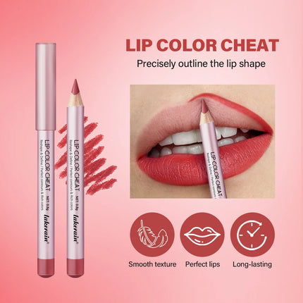 Lakerain Easy To Wear Non-stick Cup Lip Contouring Lip gloss lipstick Pen 4 Colors Lipliner Pencil Waterproof Matte Cosmetics