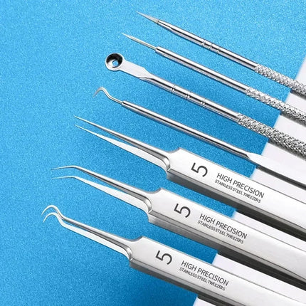 Ultra-fine No.5 cell blackhead and acne tweezers for facial beauty a special needle tool for women to remove blackheads and acne