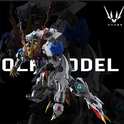 Wolf Model Barbatos Wolf King Form 1/100 Alloy Skeleton Assembled Model Kit Action Figure Model Gift Toy Collectibles